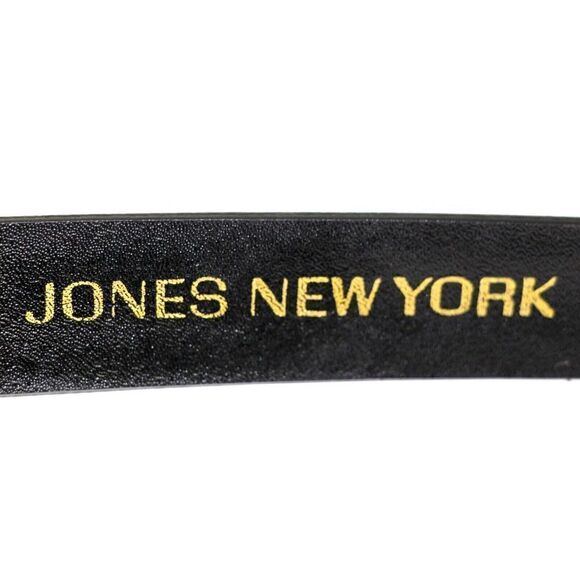 VTG Jones New York BLACK GENUINE LEATHER 7/8"Wd DRESS WOMEN'S BELT Sz L (R58 - Picture 7 of 14